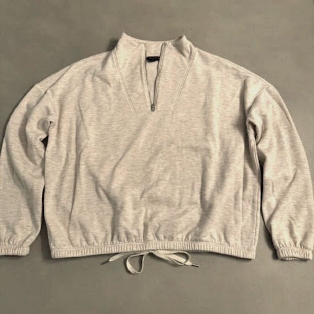 Banana Republic Quarter Zip in Heather Tan - Size XS